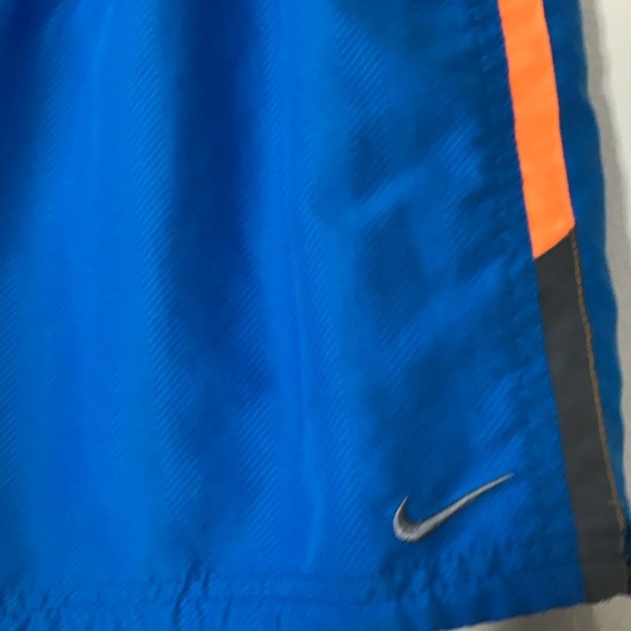 Nike Men's Blue and Orange Athletic Swim Trunks Board Shorts Beach Vacation Lg - Picture 5 of 11